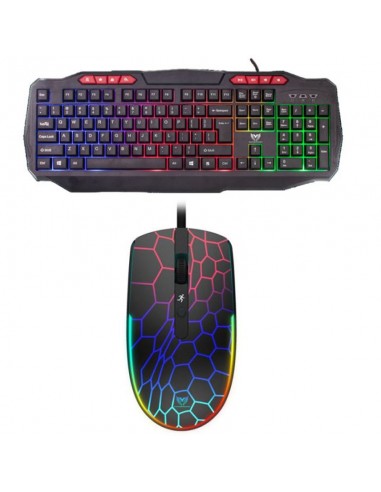 Pack Gamer Clavier & Souris Star Wave GCM1093 RGB Noir(GCM1093 GAMING)