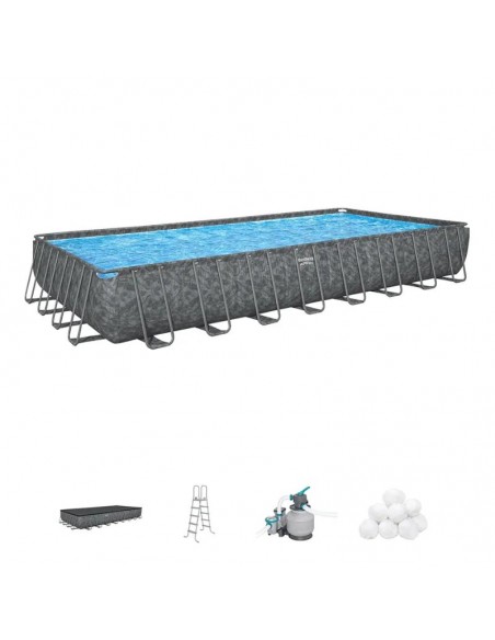 Piscine Bestway structure acier galvanisé Polar Shield pour quatre saisons Piscine Bestway structure acier galvanisé Polar Shield pour quatre saisons