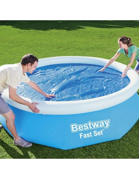 bâche solaire piscine Bestway 3.66 m anti évaporation efficace bâche solaire piscine Bestway 3.66 m anti évaporation efficace