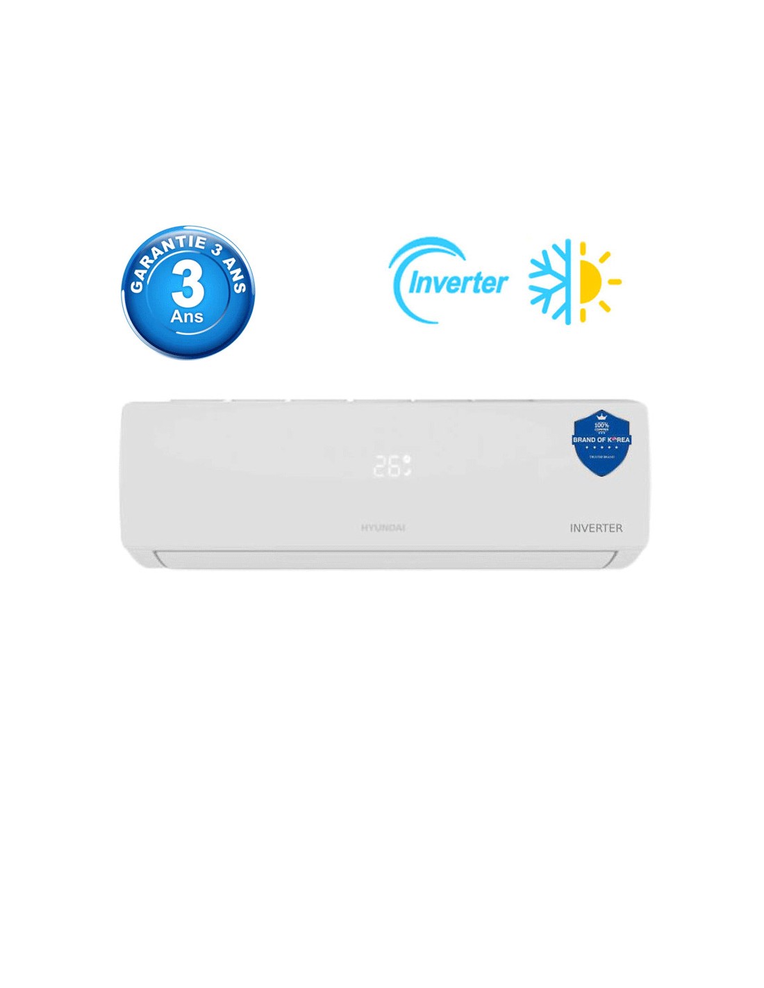 Climatiseur Hyundai 24000 BTU design moderne