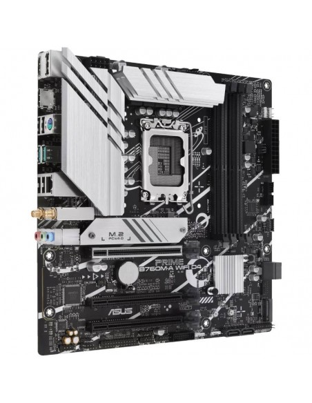Carte mère ASUS B760M-A WIFI DDR4 vue globale design Carte mère ASUS B760M-A WIFI DDR4 vue globale design