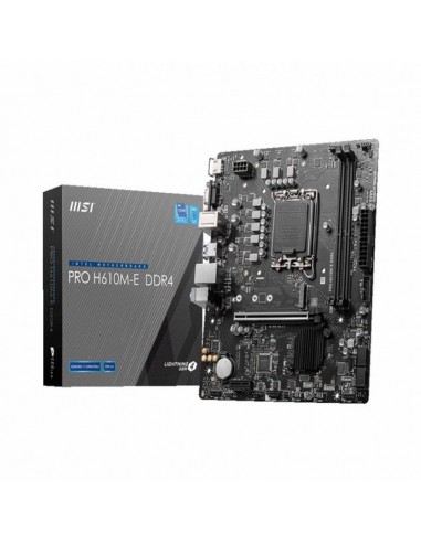 MSI Pro H610M-E DDR4 carte mère Intel LGA 1700 vue globale MSI Pro H610M-E DDR4 carte mère Intel LGA 1700 vue globale