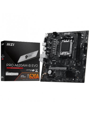 MSI PRO A620AM-B EVO carte mère AM5 DDR5 Micro ATX MSI PRO A620AM-B EVO carte mère AM5 DDR5 Micro ATX