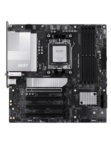carte mère AMD AM5 DDR5 MSI PRO B850M-P connectique carte mère AMD AM5 DDR5 MSI PRO B850M-P connectique