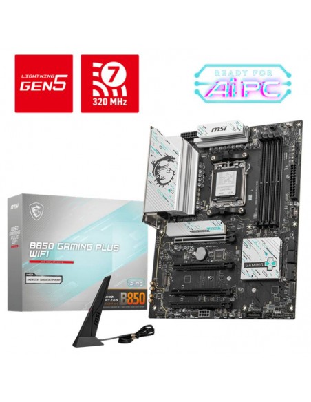 MSI B850 Gaming Plus WiFi slots DDR5 haute fréquence MSI B850 Gaming Plus WiFi slots DDR5 haute fréquence