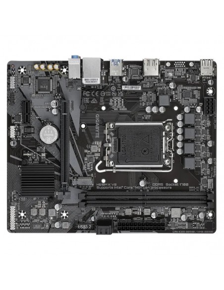 Carte mère Gigabyte H610M K V2 LGA 1700 DDR4 vue composants Carte mère Gigabyte H610M K V2 LGA 1700 DDR4 vue composants