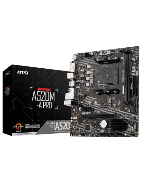 MSI A520M-A PRO emplacement mémoire DDR4 double canal MSI A520M-A PRO emplacement mémoire DDR4 double canal