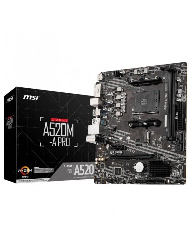 MSI A520M-A PRO emplacement mémoire DDR4 double canal MSI A520M-A PRO emplacement mémoire DDR4 double canal