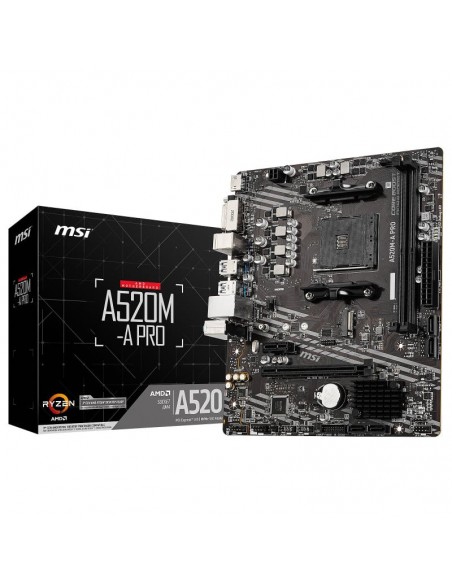 MSI A520M-A PRO emplacement mémoire DDR4 double canal MSI A520M-A PRO emplacement mémoire DDR4 double canal