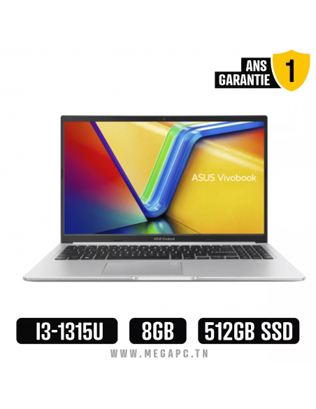 PC Portable ASUS Vivobook 15 X1504VA i3 13è Gén 8G 512Go SSD - Silver(X1504VA-NJ814W)