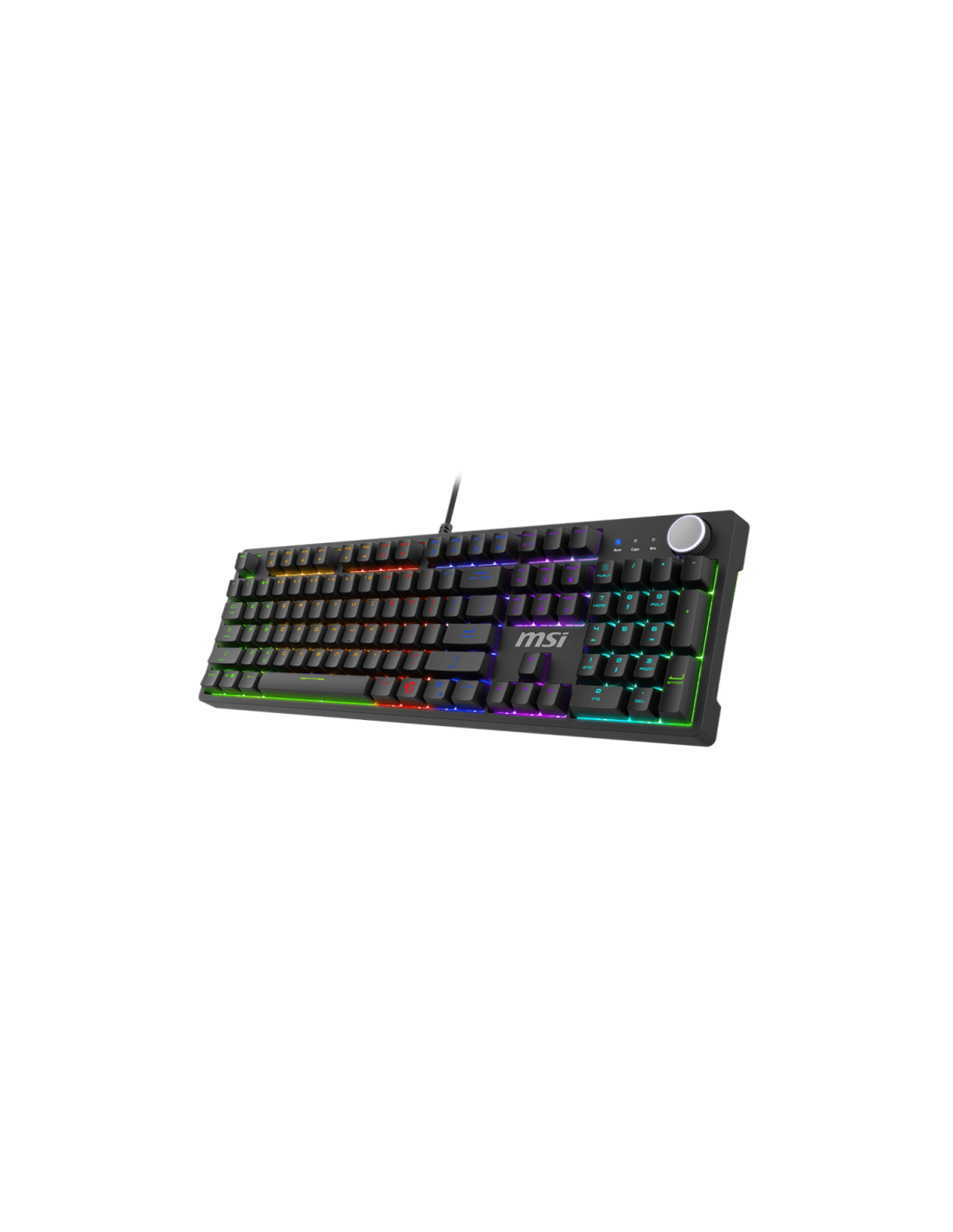 Clavier gaming MSI filaire USB 2.0 anti-ghosting N-Key Rollover
