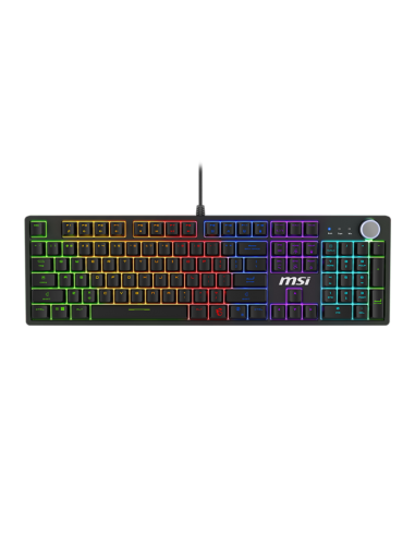 Clavier gaming MSI filaire USB 2.0 anti-ghosting N-Key Rollover Clavier gaming MSI filaire USB 2.0 anti-ghosting N-Key Rollover