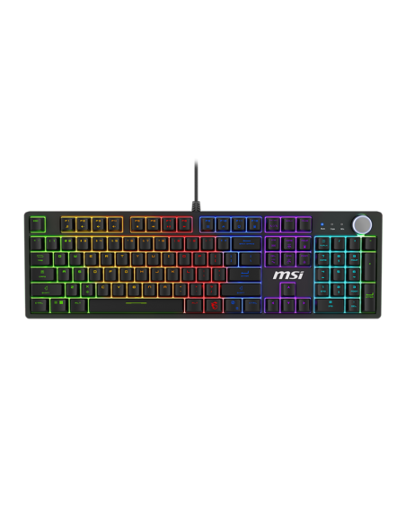 Clavier gaming MSI filaire USB 2.0 anti-ghosting N-Key Rollover Clavier gaming MSI filaire USB 2.0 anti-ghosting N-Key Rollover