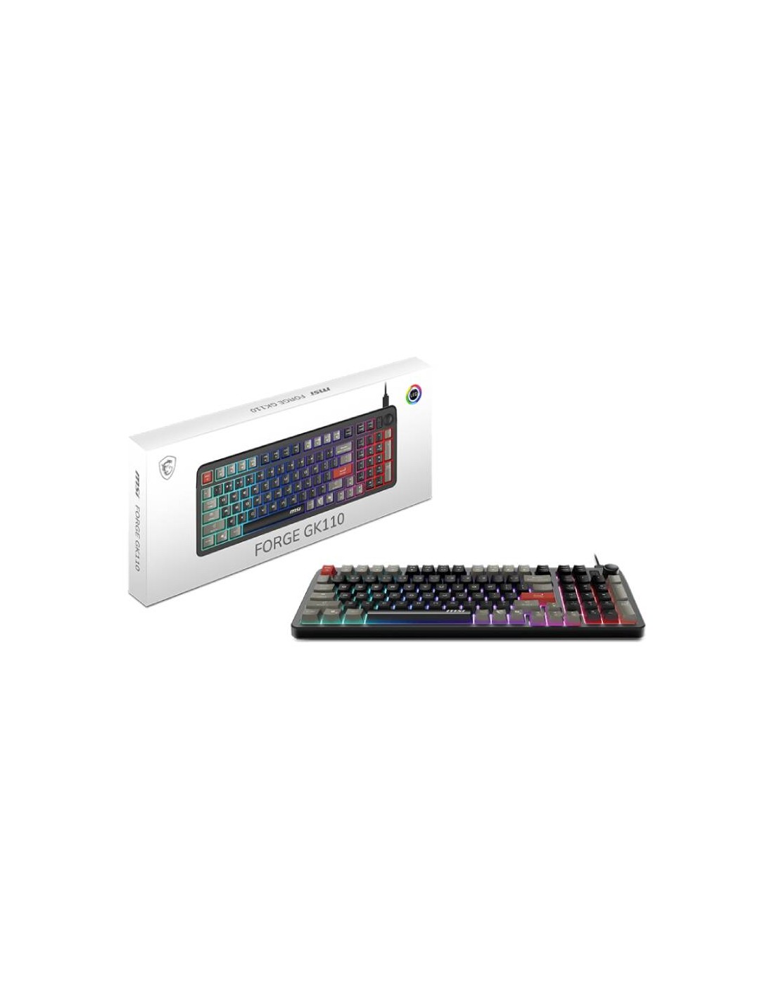 Clavier gamer MSI noir robuste entrée de gamme LED