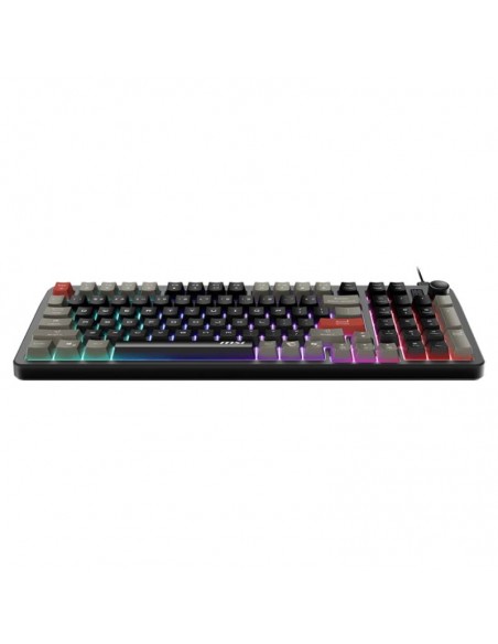 Clavier MSI FORGE GK110 vue angle gamer FPS Clavier MSI FORGE GK110 vue angle gamer FPS