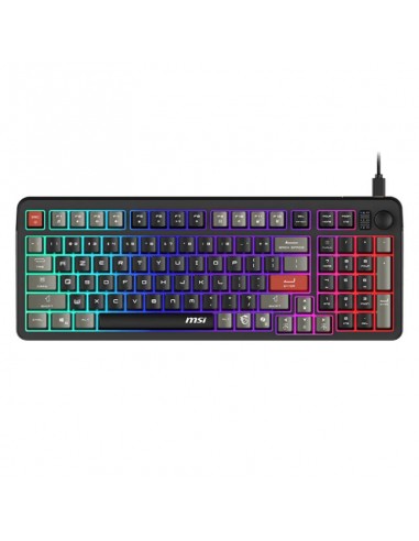 Clavier gamer MSI USB 2.0 filaire noir design Clavier gamer MSI USB 2.0 filaire noir design