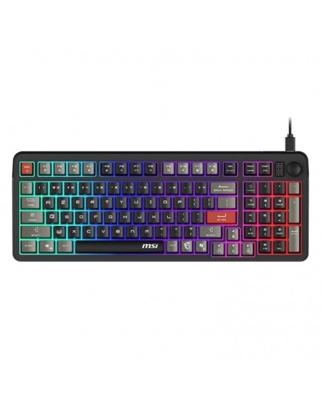 Clavier gamer MSI USB 2.0 filaire noir design Clavier gamer MSI USB 2.0 filaire noir design