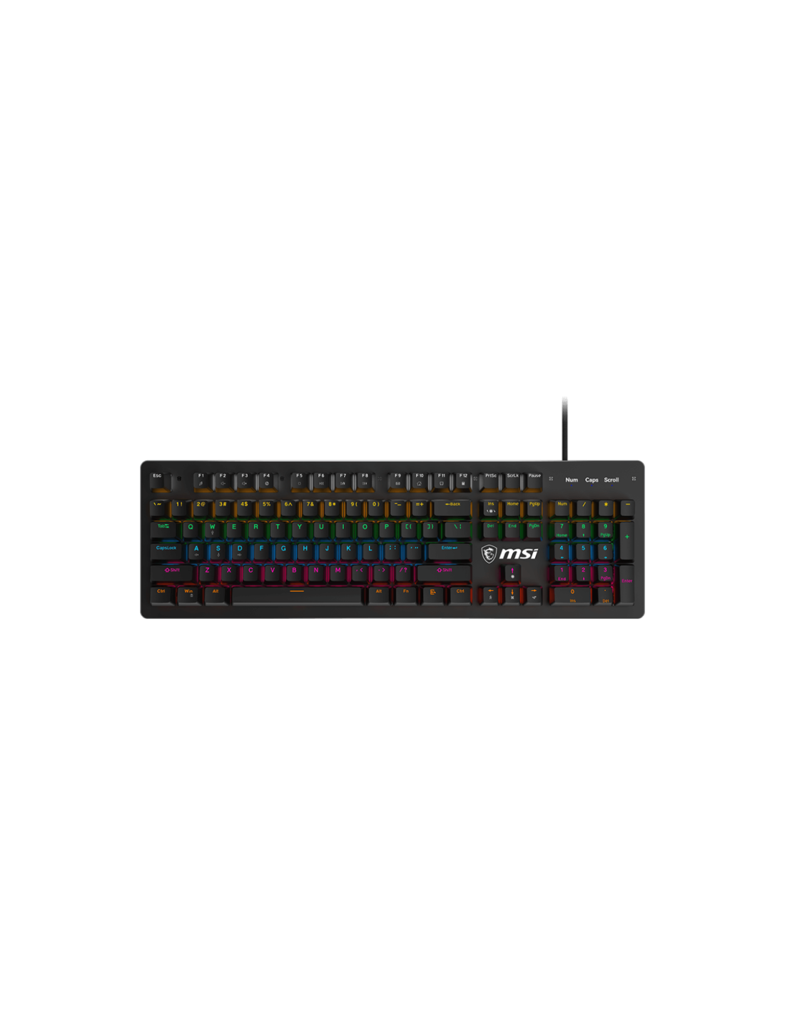Clavier mécanique MSI Forge GK300 AZERTY RGB Blue Switch noir