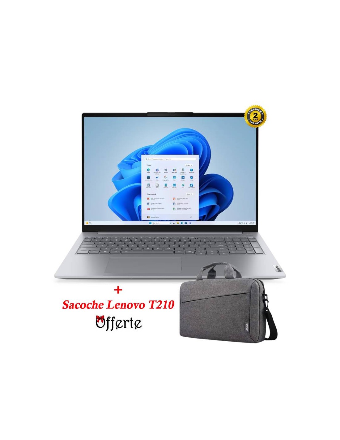 PC Portable LENOVO ThinkBook 16 G8 IAL gris écran IPS 16 pouces
