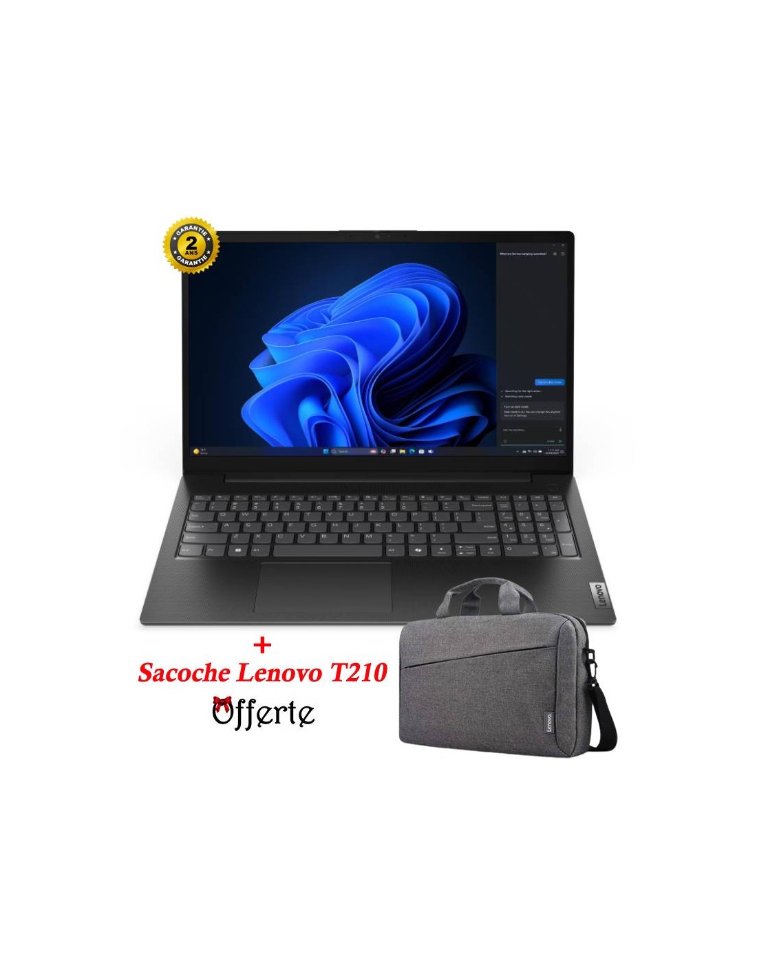 PC Portable LENOVO V15 G5 IRL i3 13ème génération noir