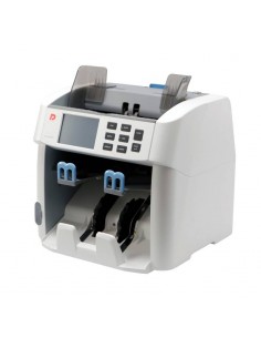 Compteur billets double bac avec détection faux billets UV MG 2