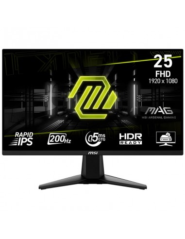 MSI MAG255F E20 écran gaming noir vu de face MSI MAG255F E20 écran gaming noir vu de face