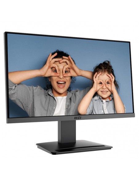 MSI PRO MP223 E2 100Hz installé sur bureau moderne MSI PRO MP223 E2 100Hz installé sur bureau moderne