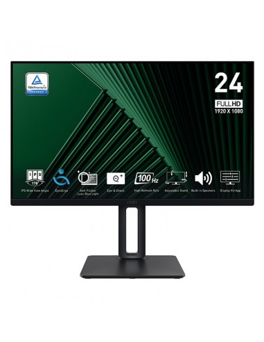 MSI PRO MP245PG écran IPS Full HD noir vue avant MSI PRO MP245PG écran IPS Full HD noir vue avant