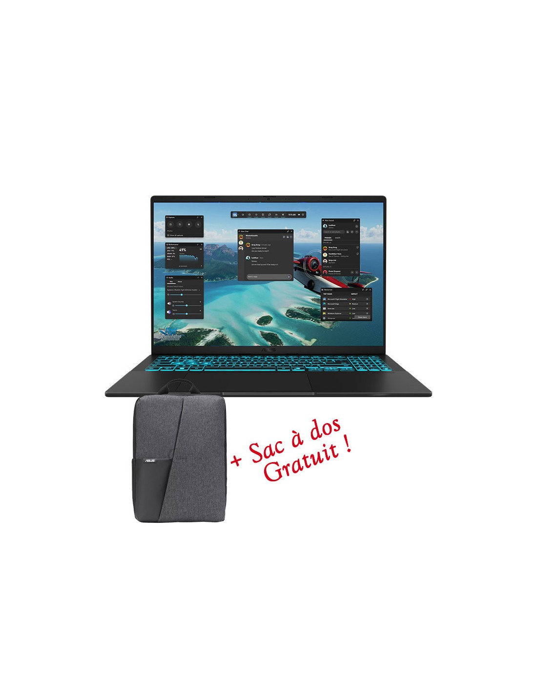 PC Portable Gamer ASUS V16 V3607VJ écran WUXGA 144Hz RTX 3050