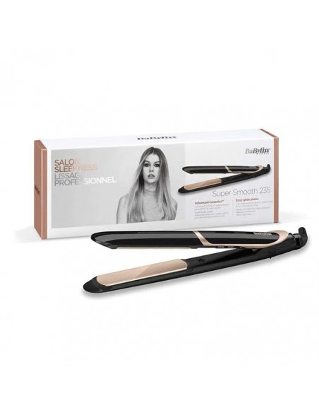 Lisseur de Cheveux BABYLISS - Céramique et Ionique - Noir (ST393E)