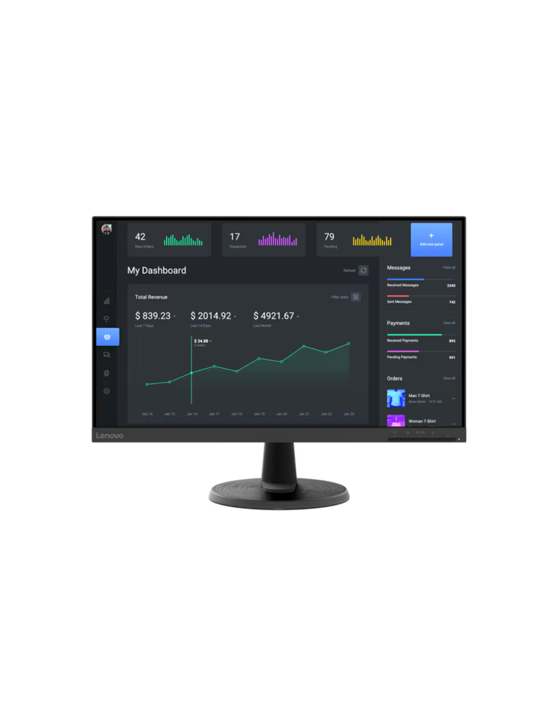 écran Lenovo C24-40 Full HD 24 pouces