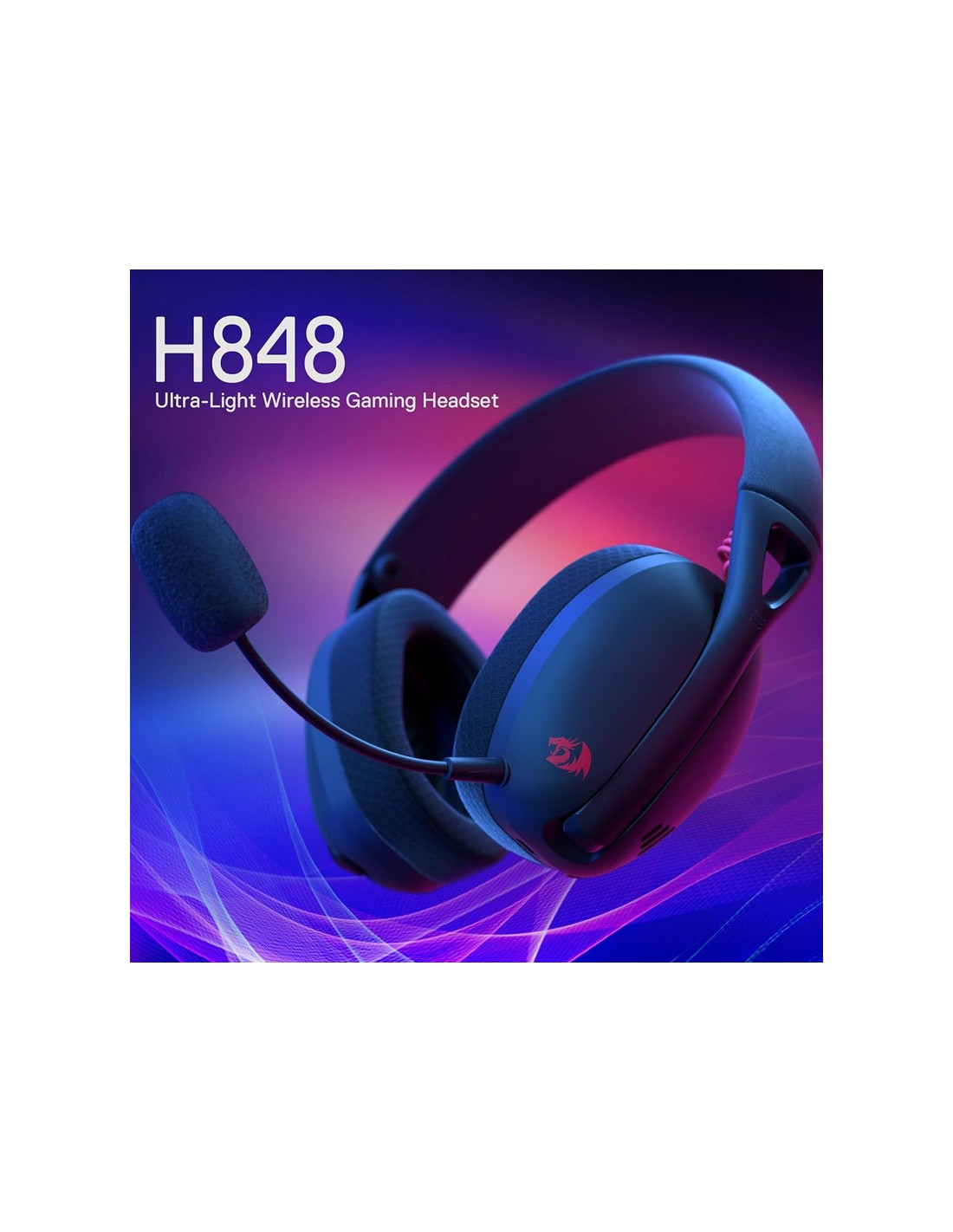 Casque Gaming Bluetooth Redragon H848 avec microphone antibruit
