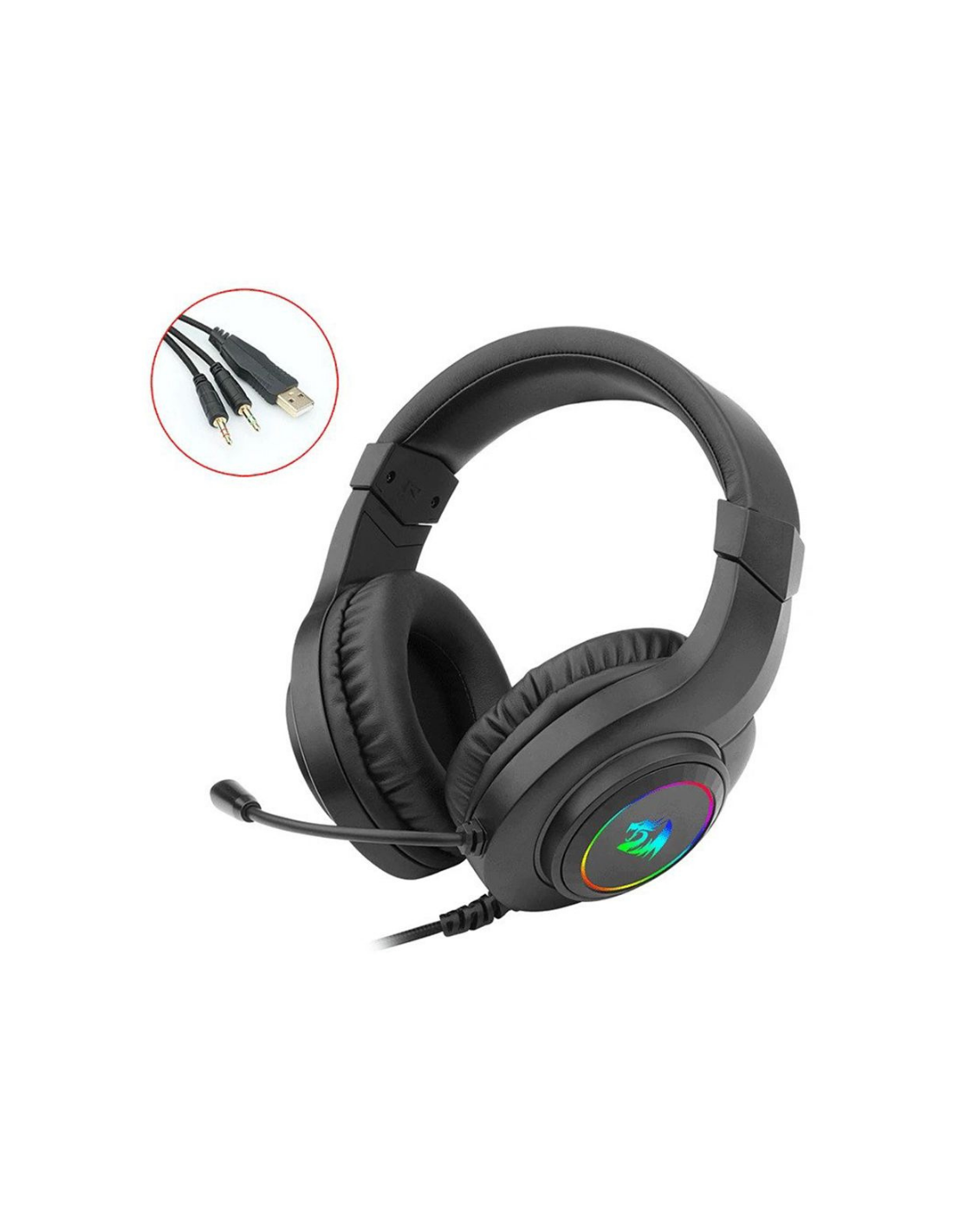 Casque Gaming Redragon Hylas H260 RGB vue de face