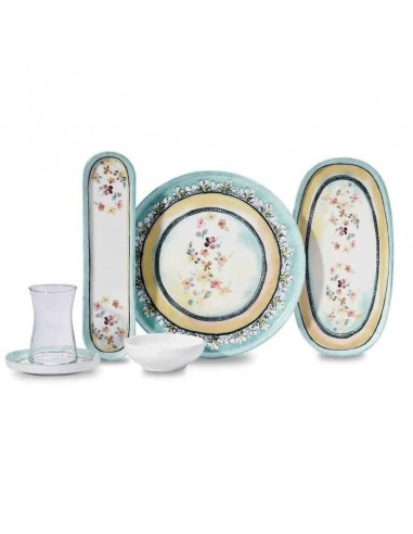 Service Petit Déjeuner Korkmaz Luna A8687-1 25 Pièces Bleu(A8793)