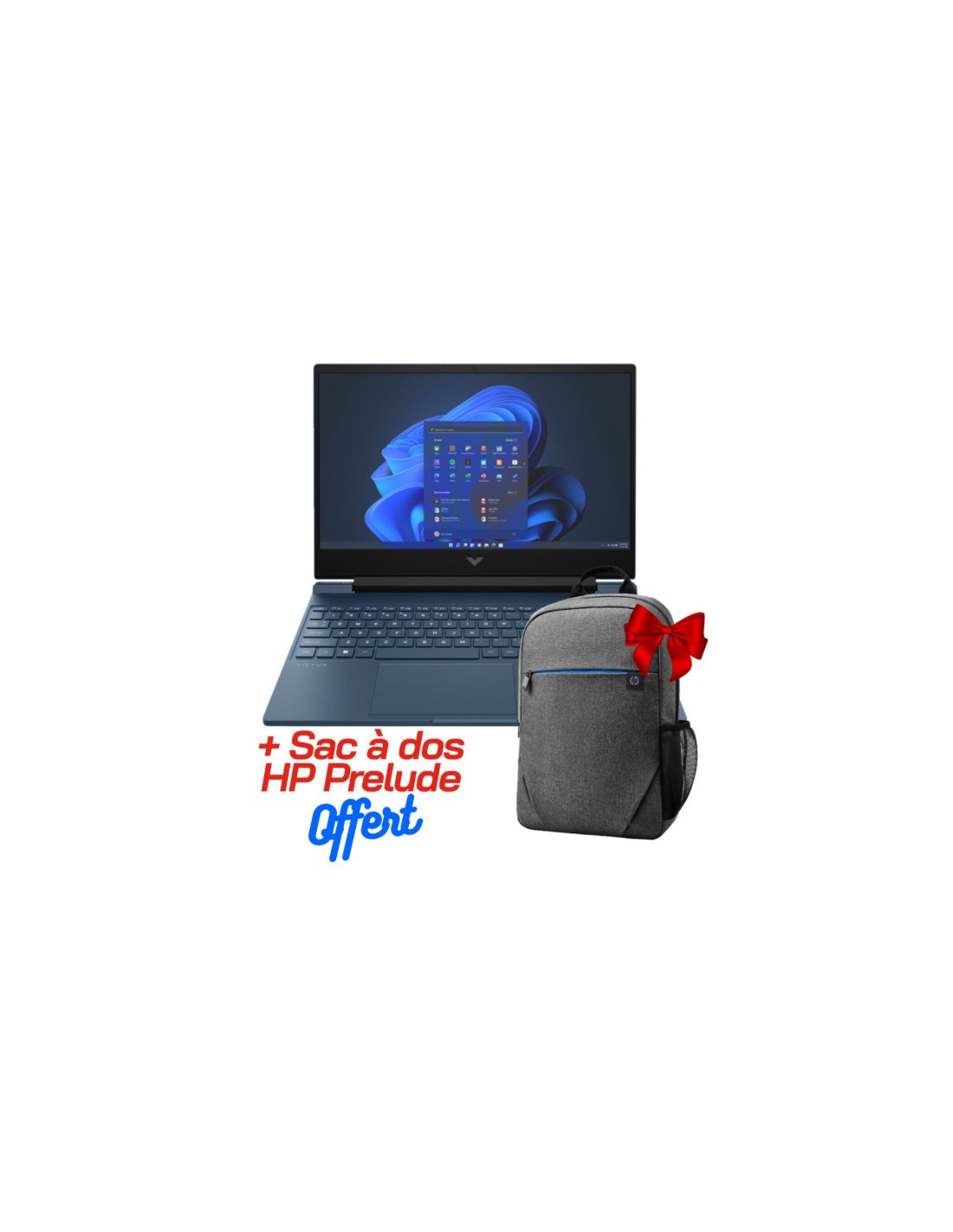 PC Portable Gamer HP Victus bleu performance vue principale