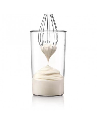 Mixeur plongeant BRAUN MQ3145WH blanc avec fouet inox Mixeur plongeant BRAUN MQ3145WH blanc avec fouet inox