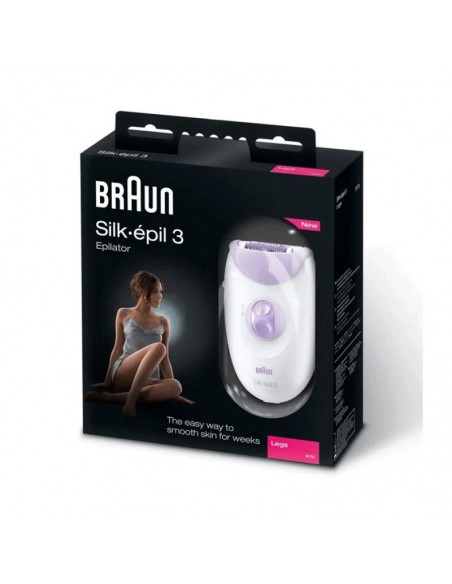 Épilateur Braun SiLk-3 SE3-000 Blanc & Violet(SE3-000) Épilateur Braun SiLk-3 SE3-000 Blanc & Violet(SE3-000)