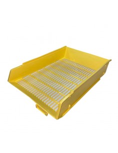 Corbeille à Courrier Ajouré FAIBO Jaune Pastel (720104P035)