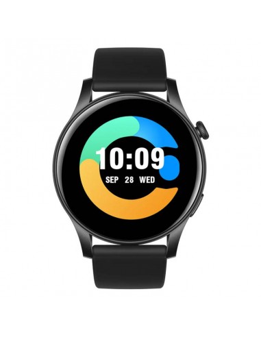 Smartwatch Colmi noire avec bracelet silicone amovible et écran rond Smartwatch Colmi noire avec bracelet silicone amovible et écran rond