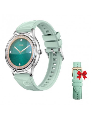 Colmi L28 Vert avec écran AMOLED et bracelet cuir élégant Colmi L28 Vert avec écran AMOLED et bracelet cuir élégant