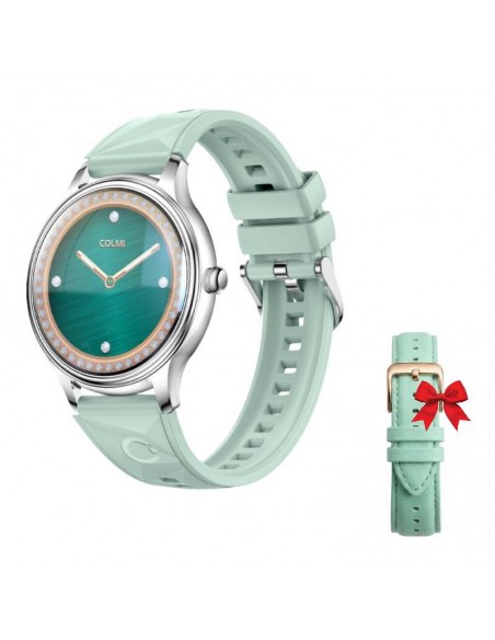 Colmi L28 Vert avec écran AMOLED et bracelet cuir élégant Colmi L28 Vert avec écran AMOLED et bracelet cuir élégant