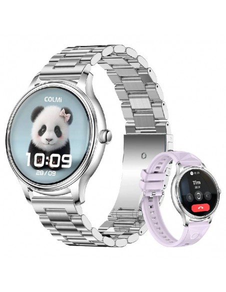 Smartwatch femme violette avec bracelet silicone et cadran élégant Smartwatch femme violette avec bracelet silicone et cadran élégant