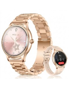 Colmi L28 Steel Gold avec écran AMOLED et bracelet acier 2
