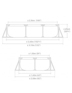 Piscine Intex Rectangulaire Metal Frame Junior 3,00 x 2,00 x 0,75 m 2