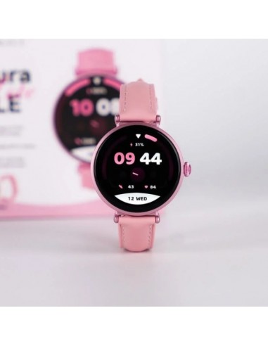 Montre connectée femme rose avec appels Bluetooth et suivi santé Montre connectée femme rose avec appels Bluetooth et suivi santé