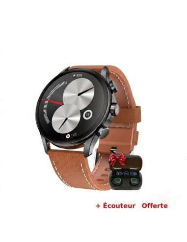 Kieslect Watch Balancer Noir avec écran AMOLED et bracelet cuir Kieslect Watch Balancer Noir avec écran AMOLED et bracelet cuir