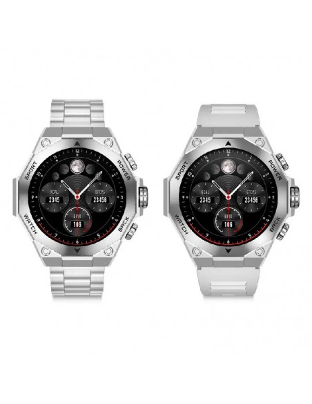 Smartwatch Ksix argent avec suivi santé et interface tactile Smartwatch Ksix argent avec suivi santé et interface tactile