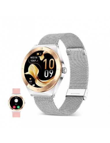 Ksix Lya Silver avec écran AMOLED rond et bracelet métallique Ksix Lya Silver avec écran AMOLED rond et bracelet métallique