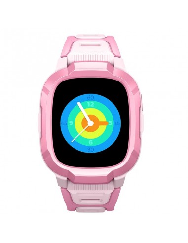 Montre GPS enfant rose avec bracelet confortable et écran TFT Mibro Kids Watch P6S Rose vue de face détaillée