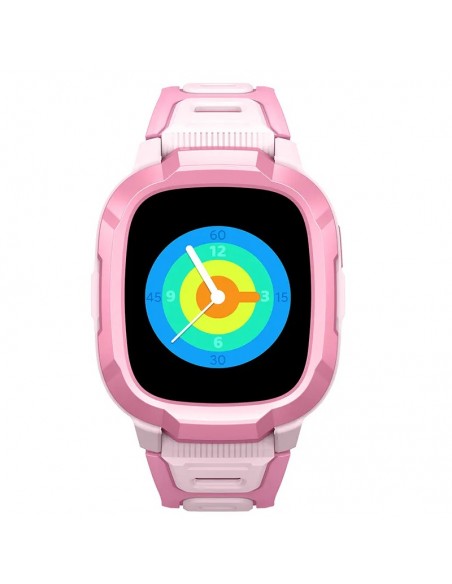 Montre GPS enfant rose avec bracelet confortable et écran TFT Mibro Kids Watch P6S Rose vue de face détaillée